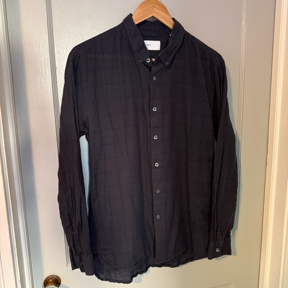 Baldwin BLDWN Midnight Plaid Windowpane Shirt